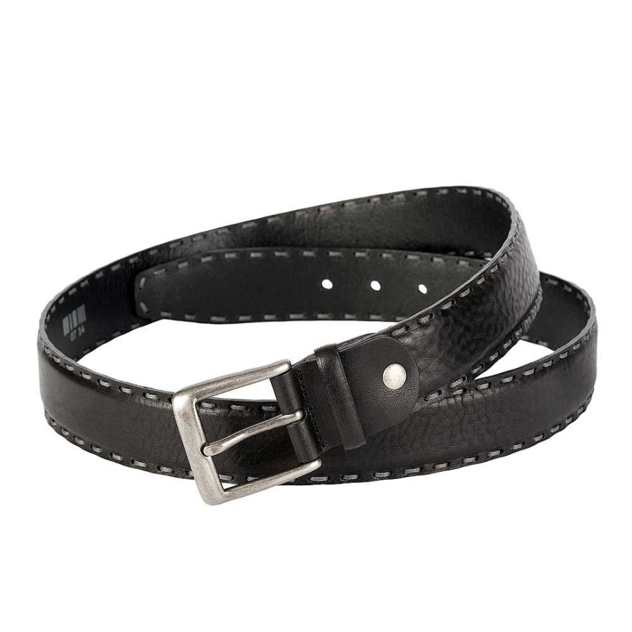 Men'S 07 14 | Belt 4.0 Cm With Decorative Stitching