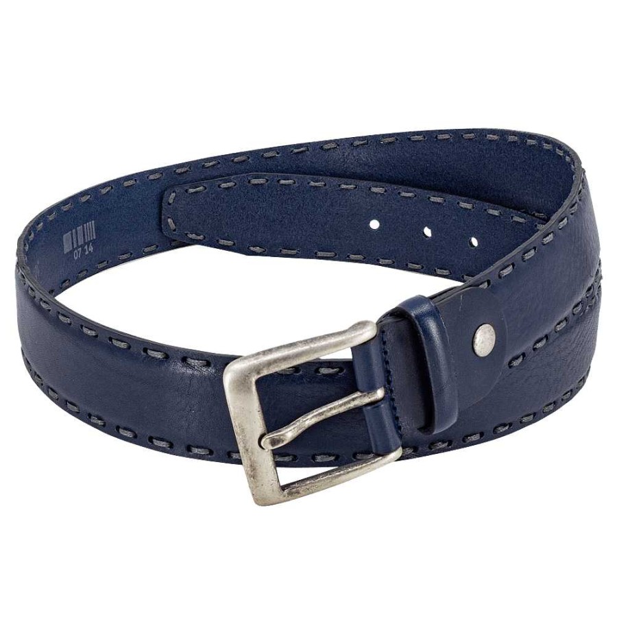 Men'S 07 14 | Belt 4.0 Cm With Decorative Stitching