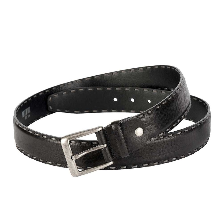 Men'S 07 14 | Belt 4.0 Cm With Decorative Stitching